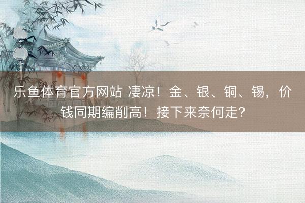 乐鱼体育官方网站 凄凉！金、银、铜、锡，价钱同期编削高！接下来奈何走？